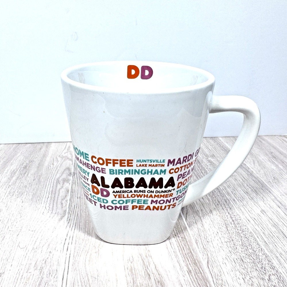 Dunkin Donuts Alabama Cities Coffee Mug DD Ceramic Cup Montgomery Birmingham